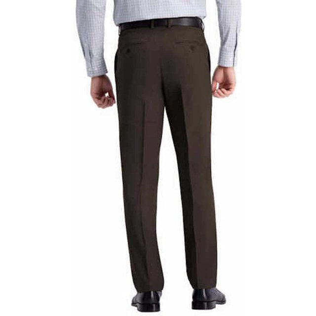 Haggar Men's Comfort Performance Stretch Straight Fit Pants with Super Flex Waistband