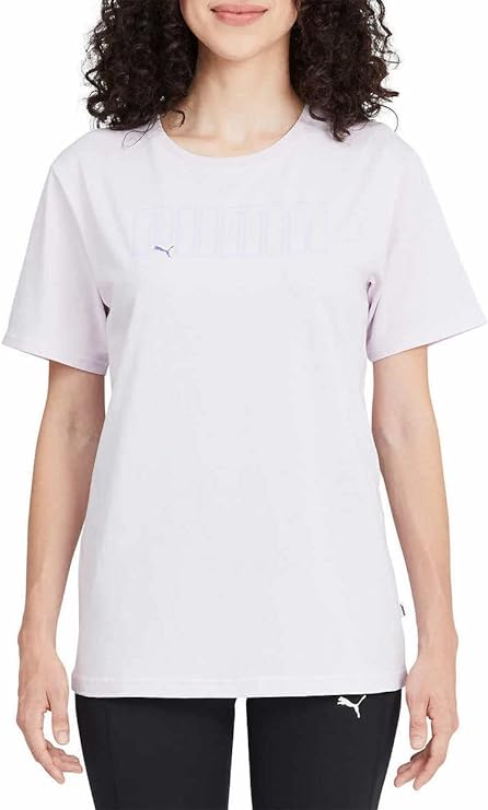 Puma Women's Boyfriend Logo Tee Shirt (Purple, Medium)