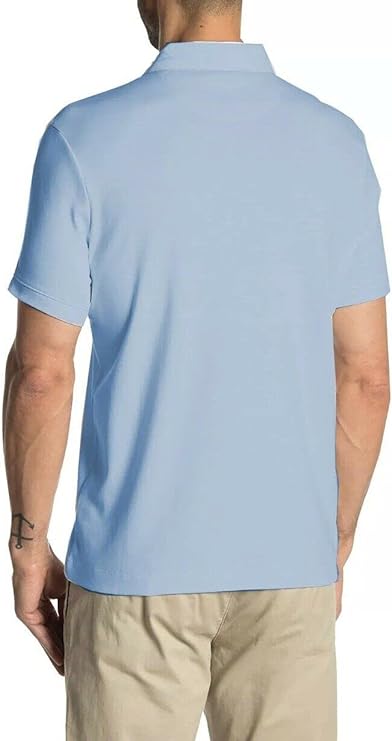 Tahari Men's Short Sleeve Fines Cotton Interlock Polo Shirt