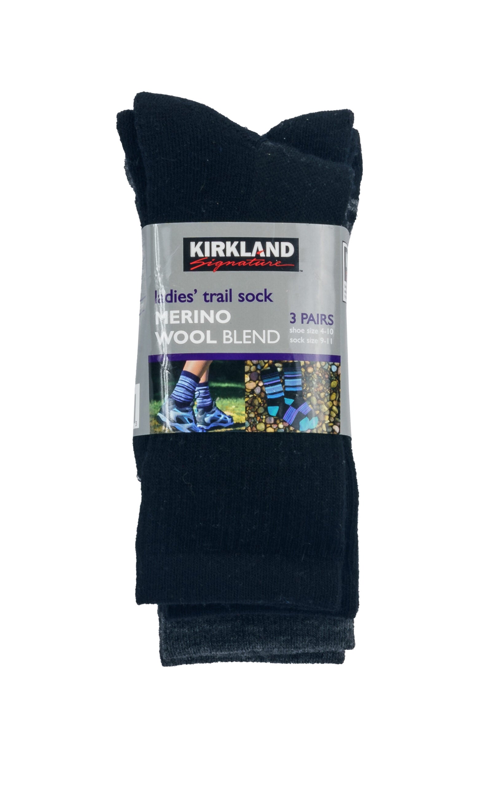 Kirkland Signature Women's Trail Socks (Black, 4-11)