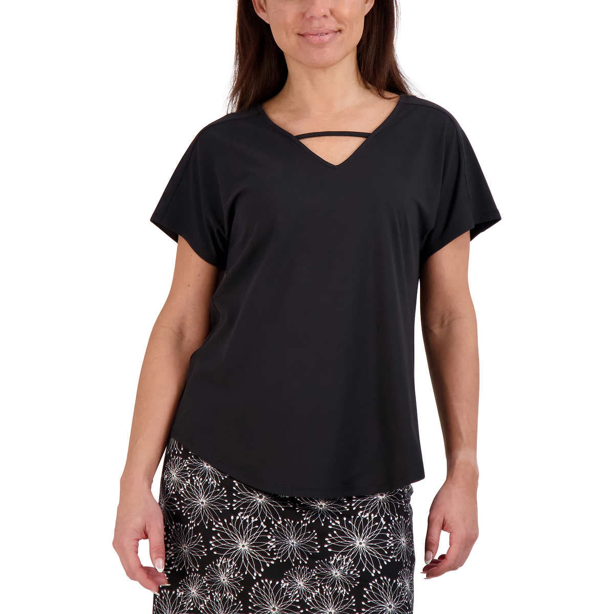 Tranquility Women's V-Neck Top - Elegance & Comfort