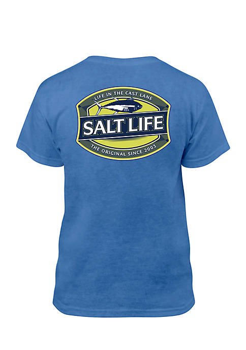 Salt Life Men's Crew Neck Pocket T-Shirt (Royal, Medium)