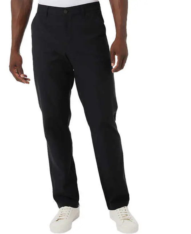 32 Degrees Cool Men's Regular Fit Stretch Soft Touch Pants (Black, 38W x 32L)