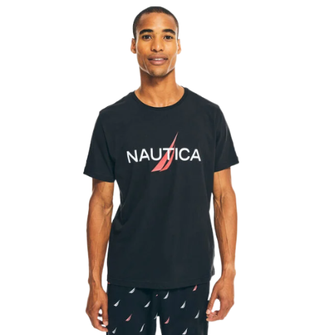 Nautica Men's Big Logo Crew-Neck T-Shirt - Premium Quality Casual Tee