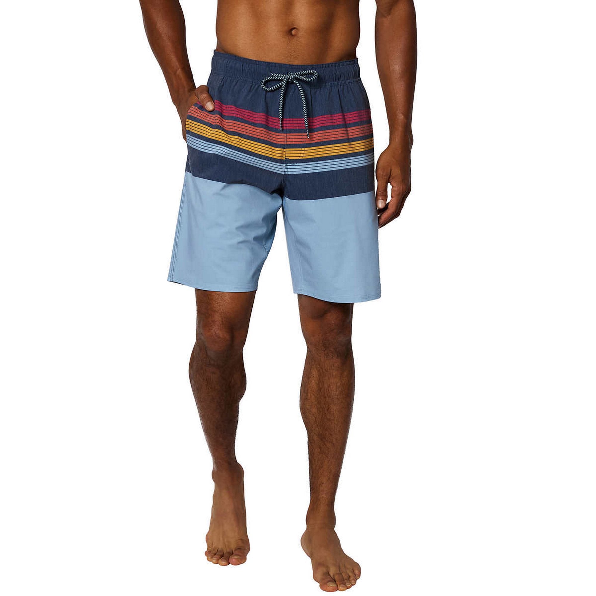 Hang Ten Men's Quick-Dry Stretch Swim Shorts - Stylish and Comfortable Swimwear