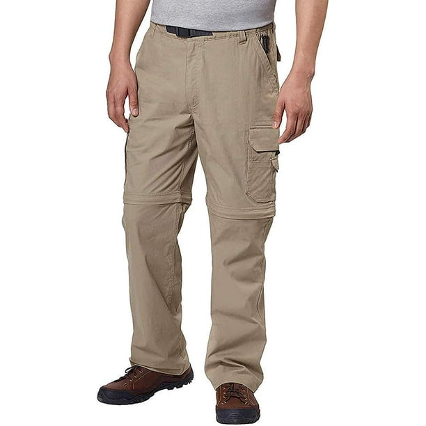 BC Clothing Men's Convertible Lightweight Comfort Stretch Cargo Pants or Shorts (Sand, XXL x 30)