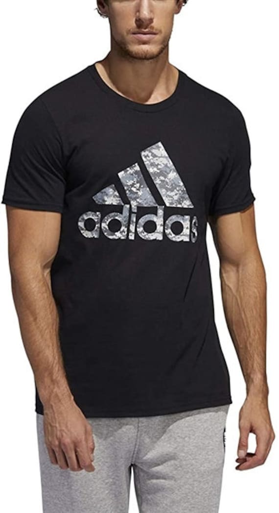Adidas Mens Linear Graphic Tee (Black, 2XL)