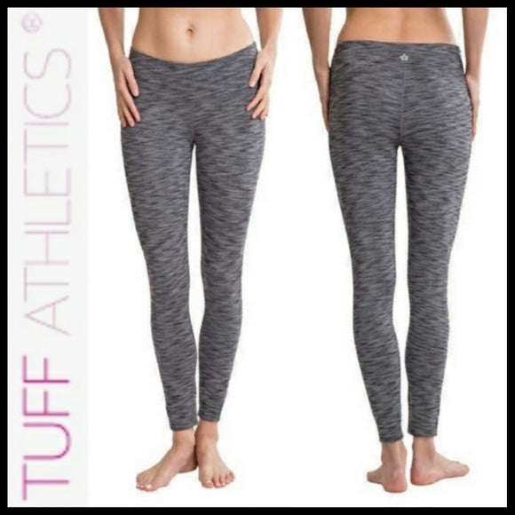 Tuff Athletics Women's  Ultra Soft Higher Waist Yoga Pant (Grey,L)