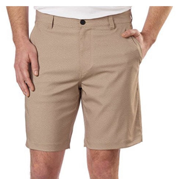 Hawke & Co Men's Stretch Woven Short (Tan, 36)