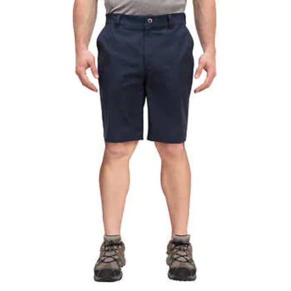Hawke & Co Men's Stretch Woven Short (Blue, 34)