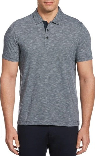 Perry Ellis Men's Short Sleeve Moisture Wicking Slub Polo Shirt