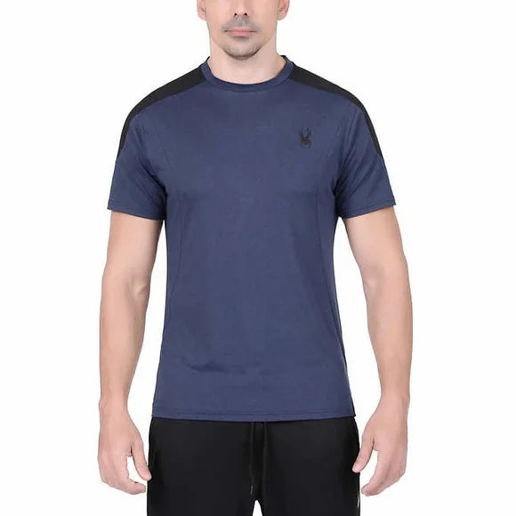 Spyder Men's Active Short Sleeve Tee T-Shirt ProWeb (Blue, X-Large)