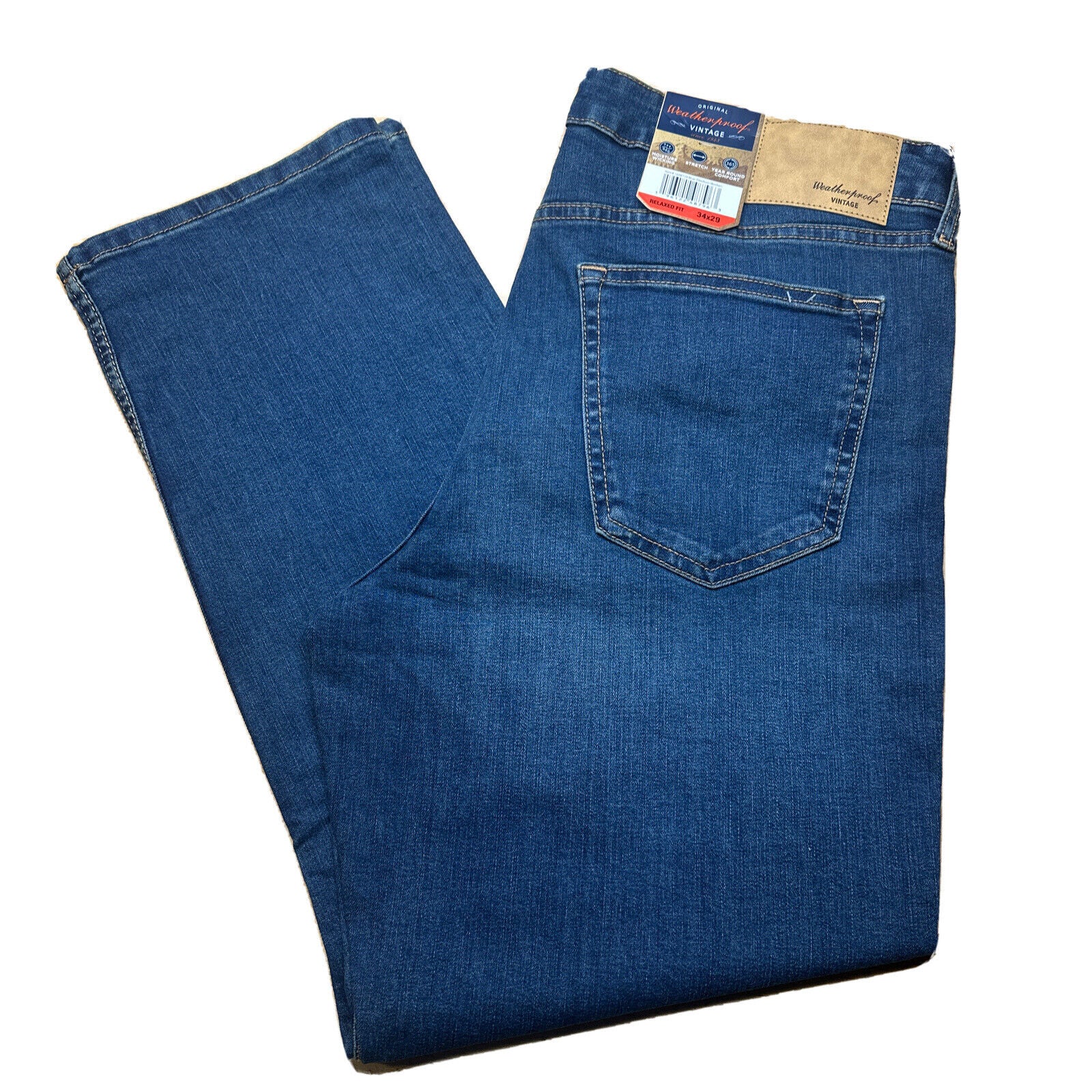 Weatherproof Vintage Men's Stretch Relaxed Fit Jeans