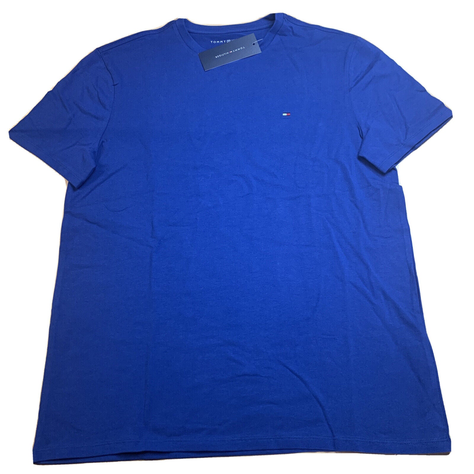 Tommy Hilfiger Mens T-Shirt (Diamond Blue, L)