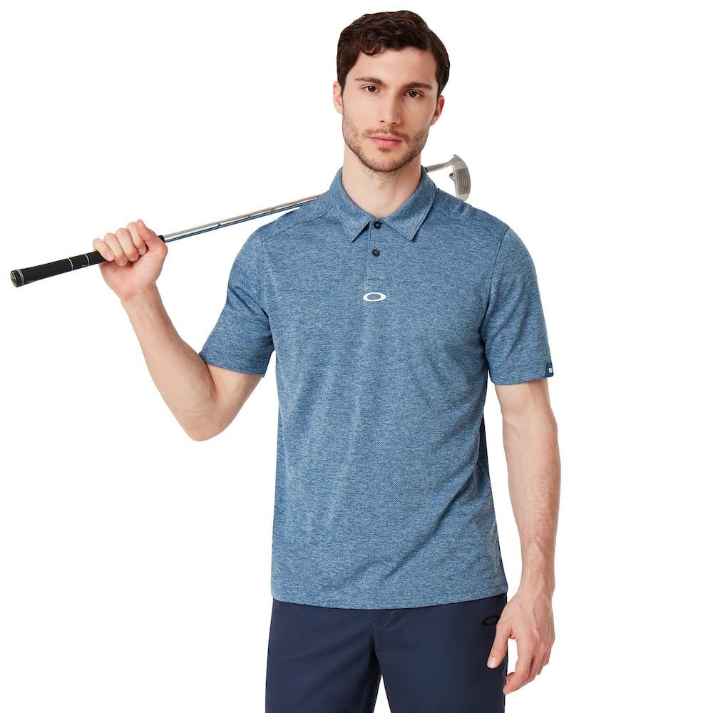 Oakley Men's Aero Ellipse Polo - Performance meets style in a moisture-wicking, slim fit polo shirt.
