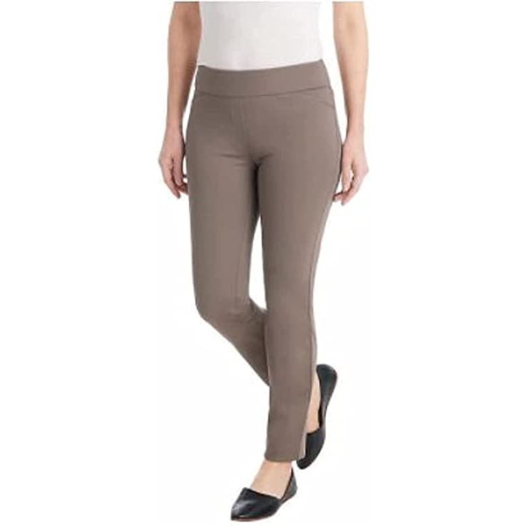 Dalia Women Slim Pull-On Ponte Pant - Elastic Waistband - Stylish and Comfortable Women's Pants
