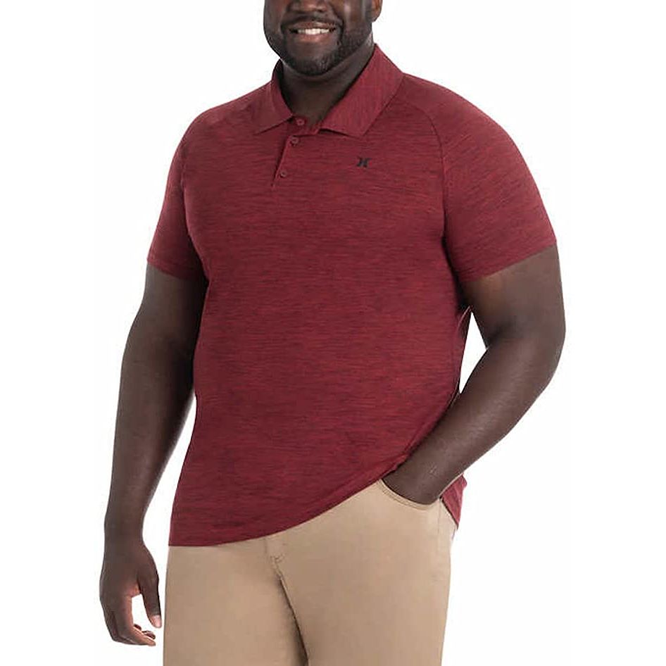 Hurley Men's Ultra Soft Stretch Moisture Wicking Performance Polo Shirt - mystyle.one