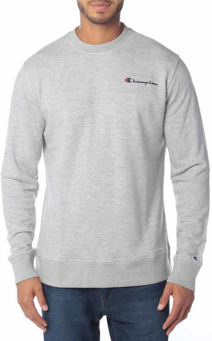 Champion Men's Long Sleeve French Terry Crewneck Pullover Sweatshirt 