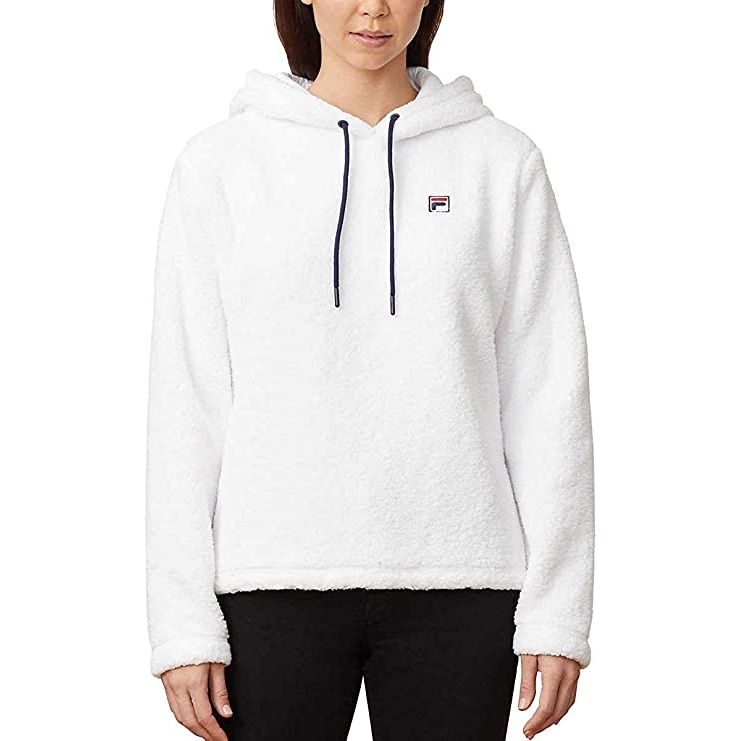 Fila Women's Josephine Sherpa Crop Hoodie - Cozy & Stylish Sherpa Fleece Hoodie for Fashion-forward Women.