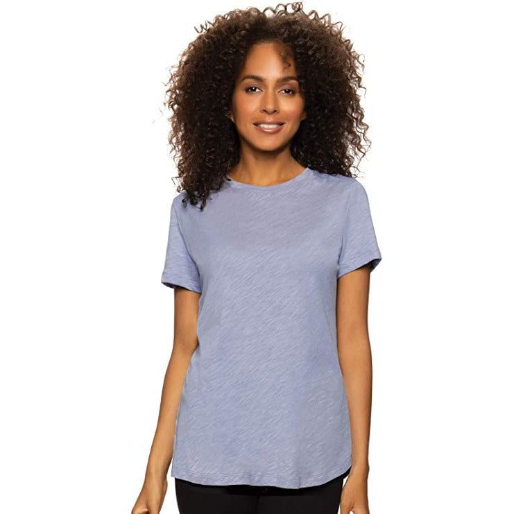 Felina Women's Jersey Crew Neck T-Shirt - Versatile, Comfortable Casual Wear in Vibrant Colors