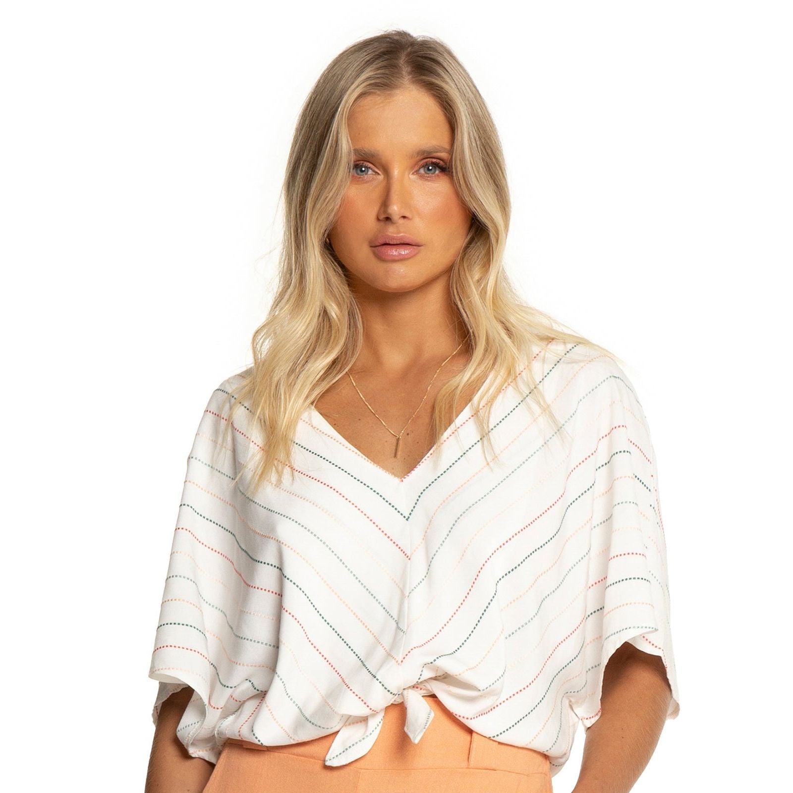Stylish and Trendy Women's Front Tie Cropped Blouse - Endless Collection