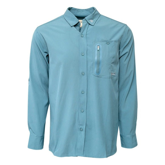 Gillz Men's Woven Long Sleeve Stretch Button Up Shirt