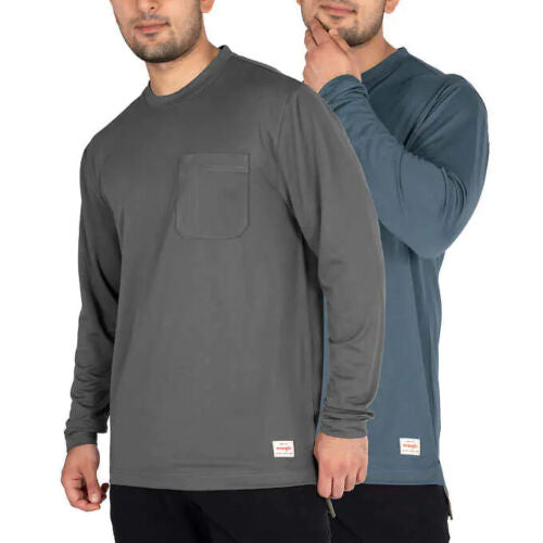 Wrangler Men's Long Sleeve Layering Tee, 2-Pack