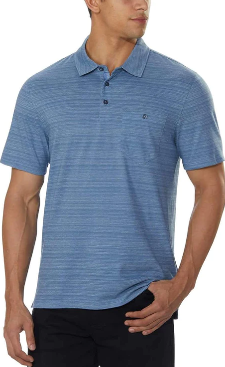 English Laundry Men's Space Dye Single Pocket Polo