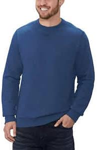 GH Bass Men's Pullover Crew Sweatshirt (Club Blue HeatheR ,X-Large)