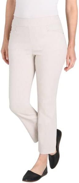 Hilary Radley Ladies' Pull On Ankle Pants (Heather Beige, X-Large)