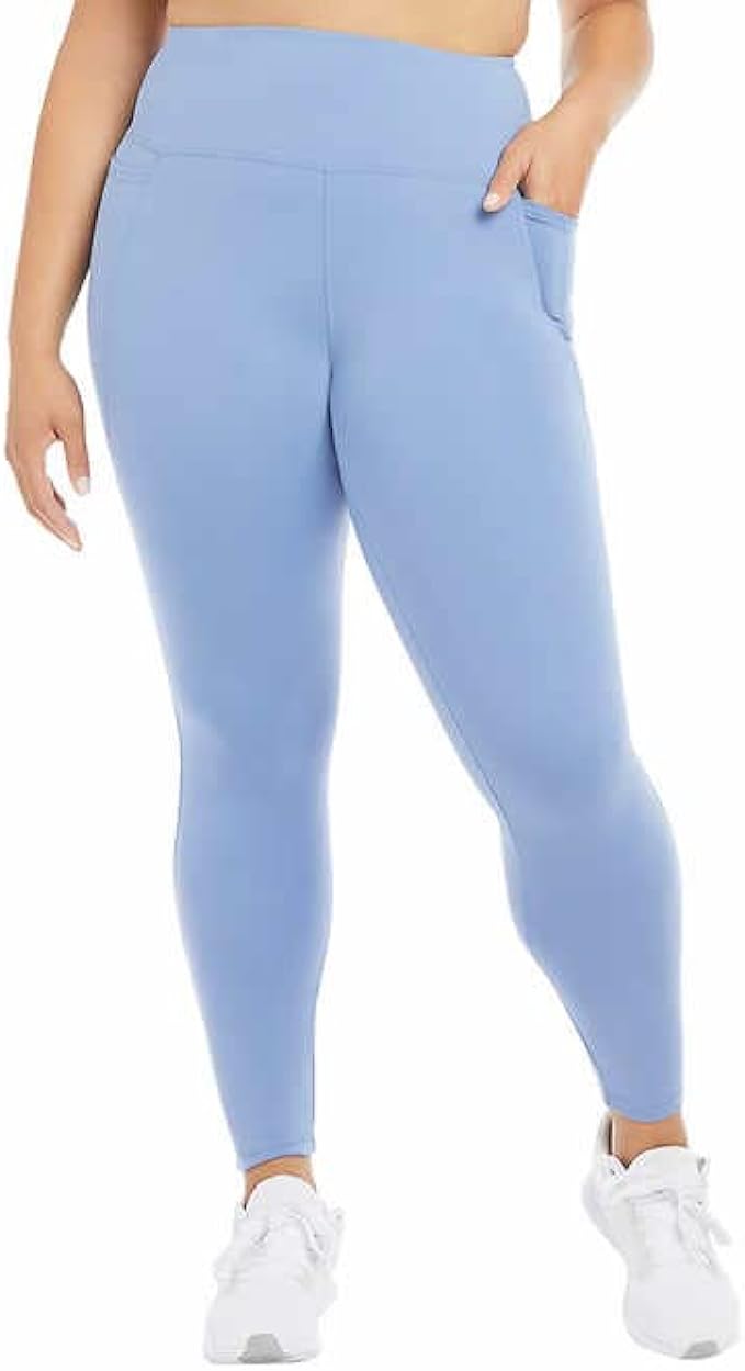 Danskin Women's Lightweight 7/8 Legging (WaterDrop, 3X)