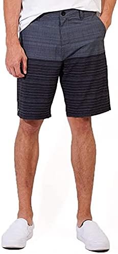 Micros Men's Matt 4-Way Stretch Flat Front Standard Fit Shorts (Navy Jehan, 38)