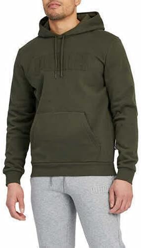 Puma Men's Pullover Hooded Sweatshirt (Forest Night, Large)