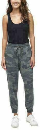 Splendid Ladies' Elastic Waist Drawstring Front Pocket Jogger Pants (Medium, Gray Camo)