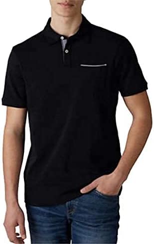 Tahari Super Soft 4-Way Stretch Polo Shirt (Black, Medium)