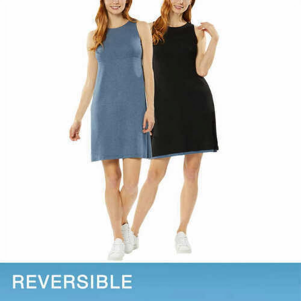 32 Degrees Cool Women's Reversible Dress (Black/Ht Indigo, Medium)