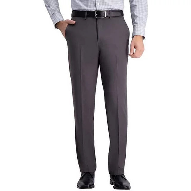 Haggar Men's Comfort Performance Stretch Straight Fit Pants with Super Flex Waistband