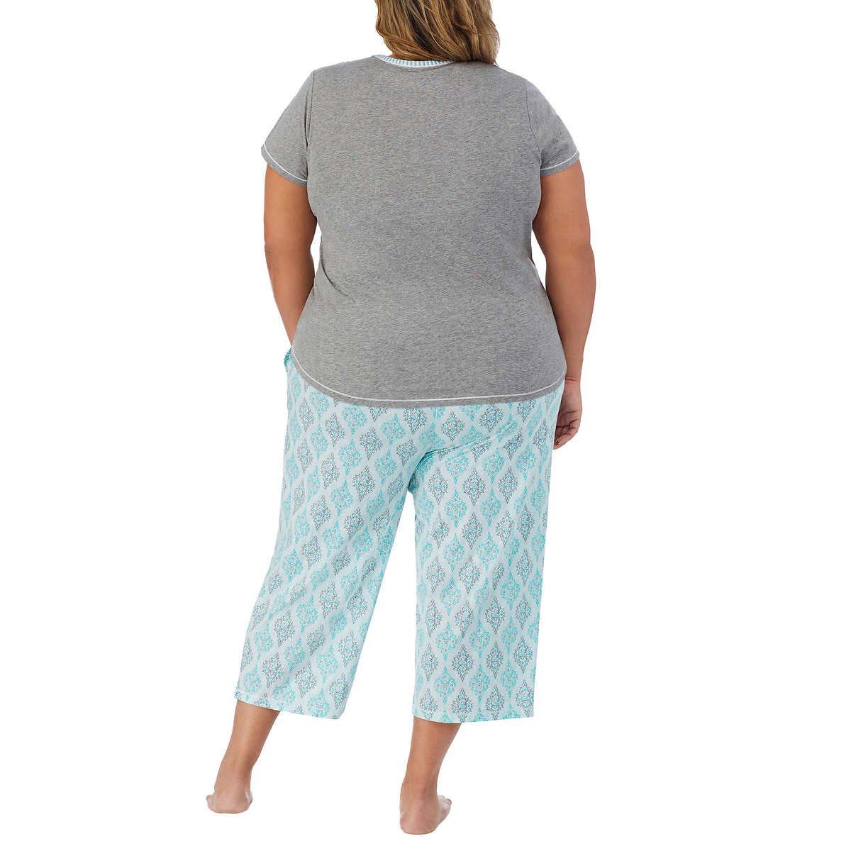 CAROLE HOCHMAN Women's Pajama Set - 4 Piece Sleep & Lounge Wear for Women, Soft and Comfy Loungewear