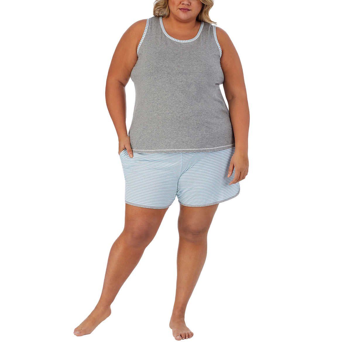 CAROLE HOCHMAN Women's Pajama Set - 4 Piece Sleep & Lounge Wear for Women, Soft and Comfy Loungewear