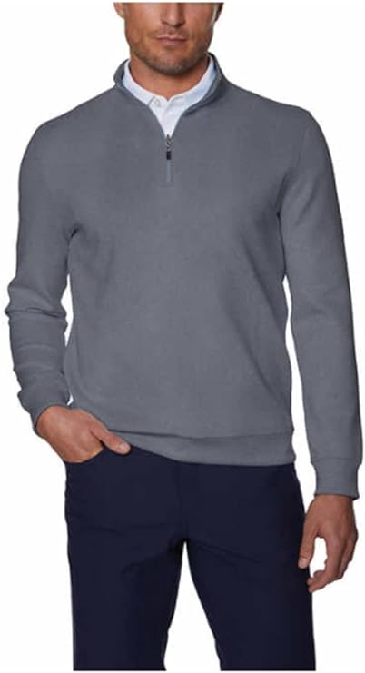 Hickey Freeman Men's Comfort Stretch Quarter Zip Pullover (Navy, XX-Large)