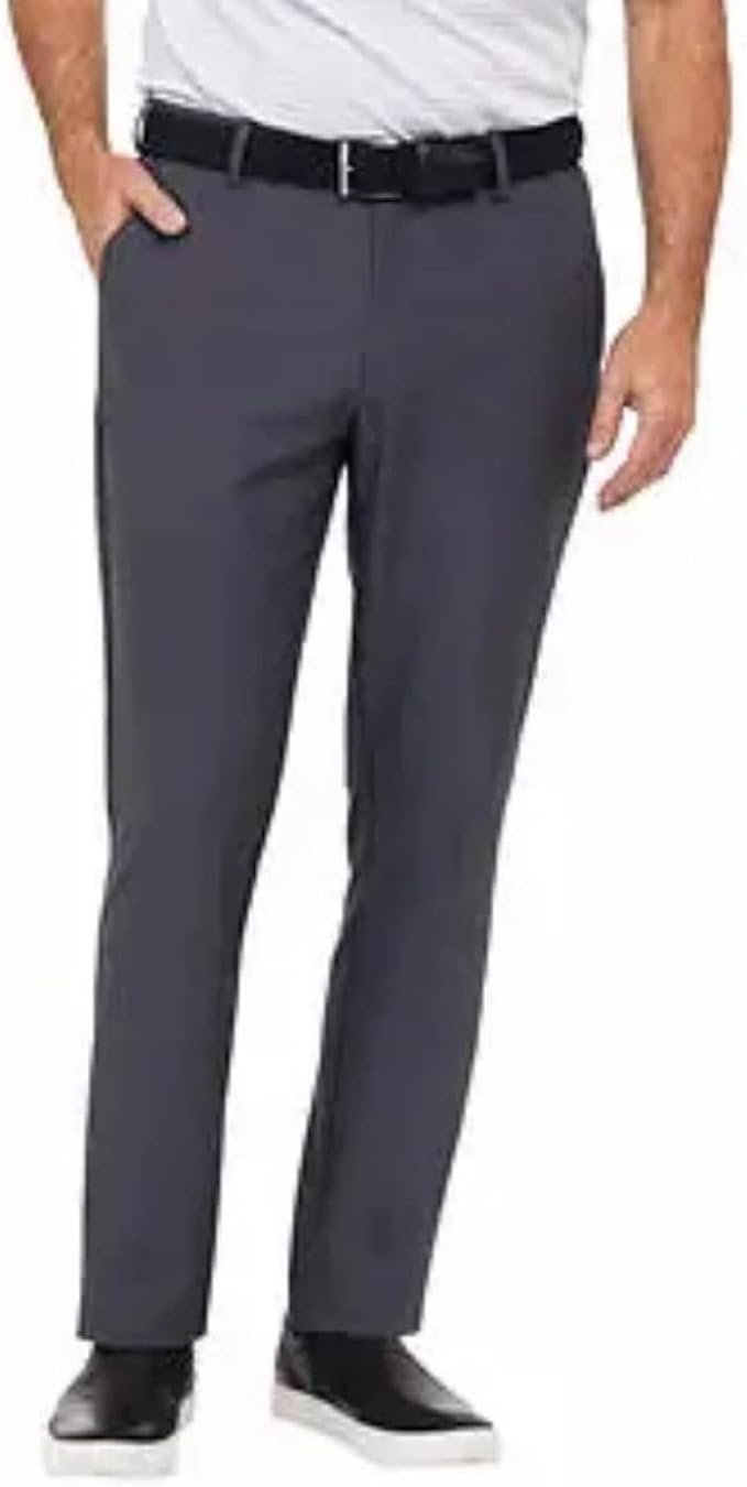 Greg Norman Men's ML75 Microlux Performance Classic Stretch Chino Pant (as1, Waist_Inseam, Numeric_32, Numeric_32, Regular, Regular, Grey)