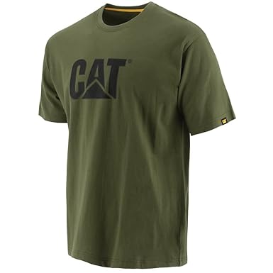 Caterpillar CAT Men's Logo Workwear Relaxed Fit Tee (Green, X-Large)