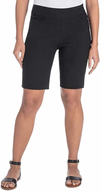 Hilary Radley Women's Stretch Bermuda Short (Black, XS)