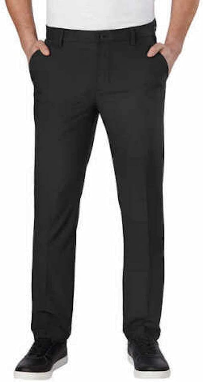 Greg Norman Men's ML75 Performance Classic Pant (Black, 32W x 34L)