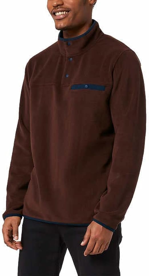 32 Degrees Menâ€™s Quarter Snap Pullover (XL, Red)