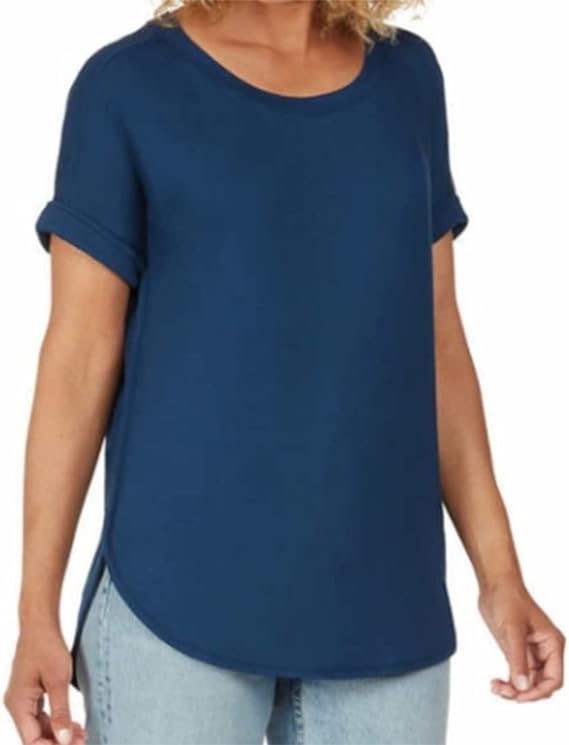 Matty M Women's French Terry Top (Marine, Small)