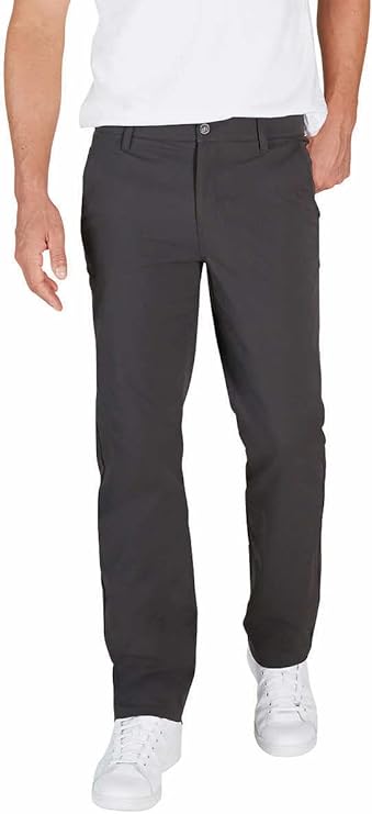 Weatherproof Vintage Men's Performance Weather-Flex Flex Flat Front Pants (Charcoal, 36X34)
