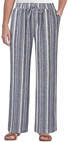 Briggs Women Striped Pants (Dk Blue, X-Small)