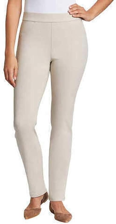 Gloria Vanderbilt Women's Pull-On Crop Pant (Stonewood, 10)