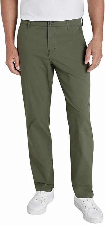Weatherproof Vintage Men's Performance Weather-Flex Flatfront Pant (Faded Olive, 42x30)